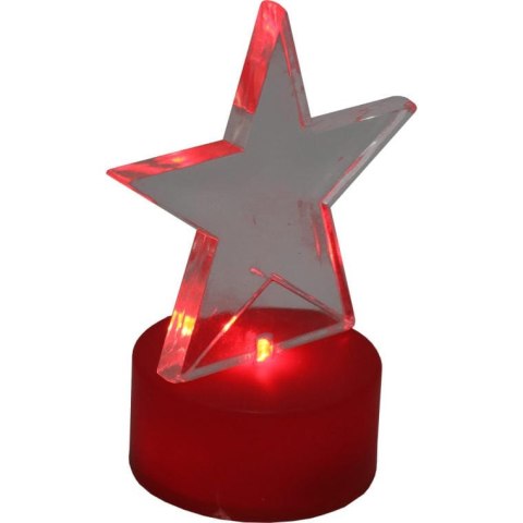 Gwiazdka Akrylowa LED Czerwona - Ozdoba Świąteczna