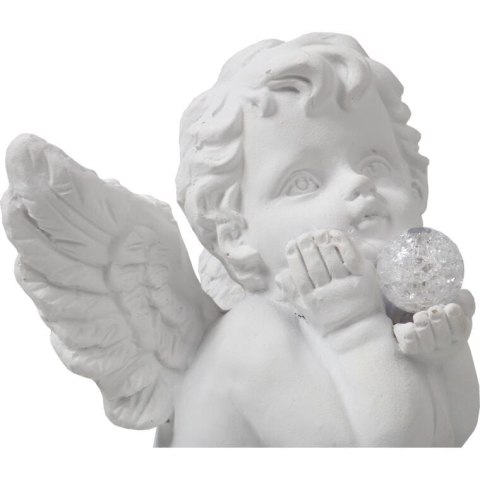 Klasyczny świetlny Anioł Stróż- Dekoracja z imitacji gipsu 12 cm