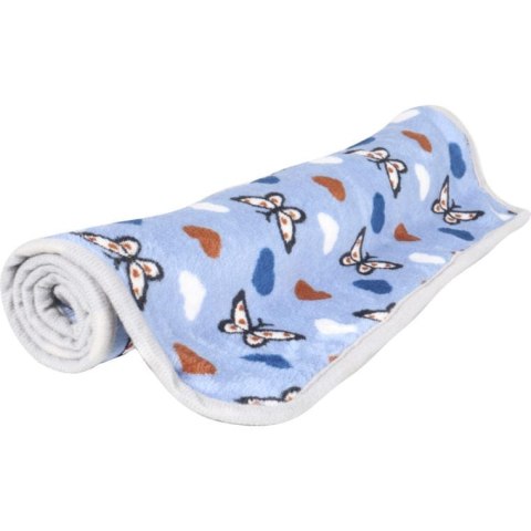 Kocyk dla psa Motylkowy Sen niebieski, 40x60 cm