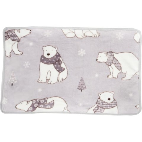 Kocyk dla psa z misiem w kolorze szarym o wymiarach 40x60 cm