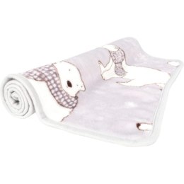 Kocyk dla psa z misiem w kolorze szarym o wymiarach 40x60 cm