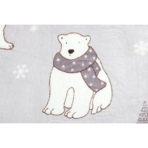 Kocyk dla psa z misiem w kolorze szarym o wymiarach 40x60 cm