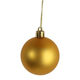 Komplet 10 Eleganckich Bombek Świątecznych w Złotym Kolorze - Plastikowych, Odpornych na Zniszczenia