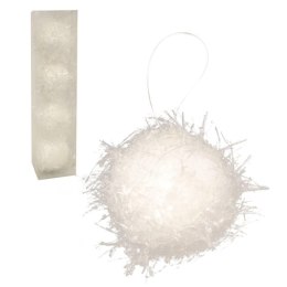 Komplet 4 Białych Puszystych Kulek Śnieżnych