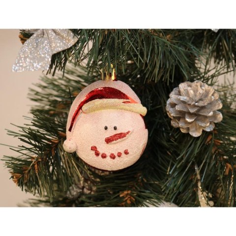 Komplet 4 Plastikowych Bombek w Kształcie Głowy Bałwana