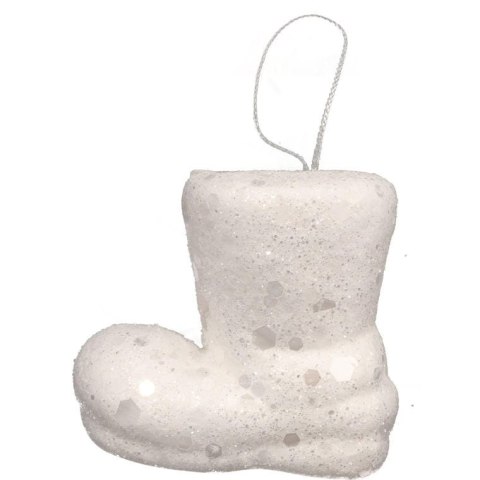 Komplet 6 Białych Bucików-Zawieszek Styropianowych