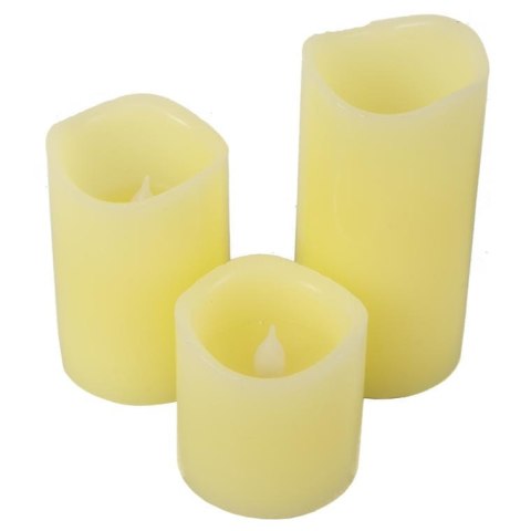 Komplet Bożonarodzeniowych Świeczek LED o Różnej Wysokości