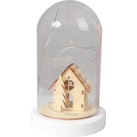 Kopuła ze Szklanym Dioramą Kościół i Choinka z Podświetleniem LED