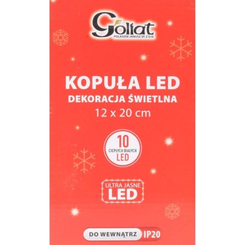 Kopuła ze Szklanym Dioramą Kościół i Choinka z Podświetleniem LED