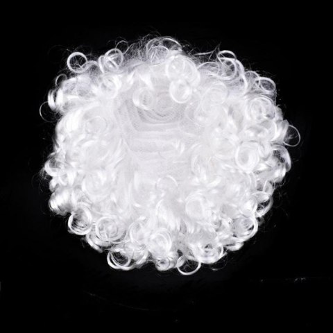 Kręcona Broda Mikołaja 20cm na Gumce - Kolor Biały