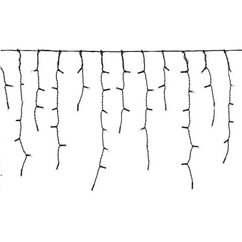 Kurtyna Świetlna LED 200 Białych Lampek z Dodatkowym Gniazdem, Do Użytku Wewnętrznego i Zewnętrznego, 3mx1m