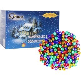 Kurtyna Świetlna LED o Rozszerzalnym Rozmiarze z 100 Kolorowymi Lampkami w Kształcie Śnieżynki