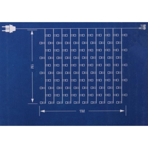 Kurtyna Świetlna LED o Rozszerzalnym Rozmiarze z 100 Kolorowymi Lampkami w Kształcie Śnieżynki