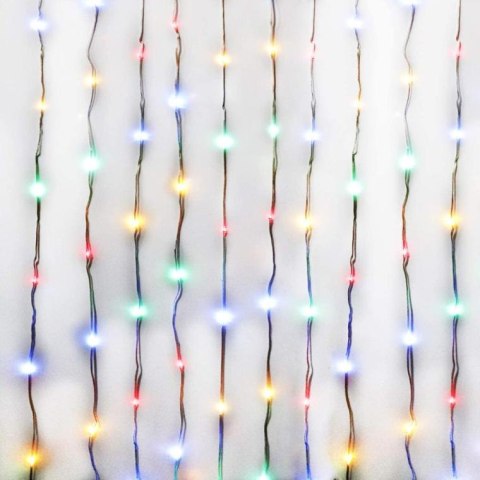 Kurtyna Świetlna LED o Rozszerzalnym Rozmiarze z 100 Kolorowymi Lampkami w Kształcie Śnieżynki