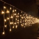 Kurtyna świetlna Śnieżynki 100 lampek z dodatkowym gniazdem, 6,5m, na baterie, do użytku zewnętrznego