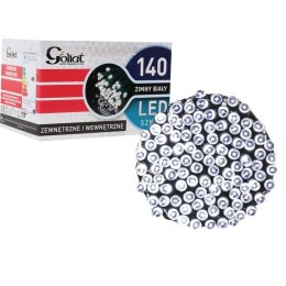 Lampki choinkowe 140 led zimny biały wewnętrzne i zewnętrzne sznur