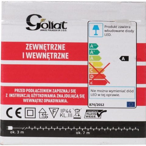 Lampki choinkowe 140 led zimny biały wewnętrzne i zewnętrzne sznur