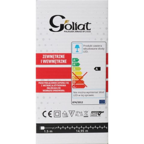 Lampki choinkowe 300 LED wewnętrzne zewnętrzne, zimny biały