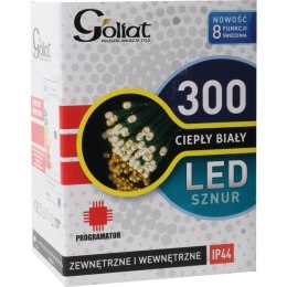 Lampki choinkowe 300 LED z programatorem, wewnętrzne i zewnętrzene, ciepły biały