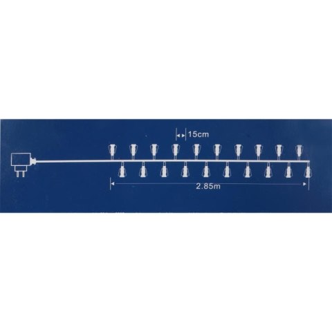 Lampki choinkowe LED w kształcie latarenek, 20 sztuk, długość 2,85 cm
