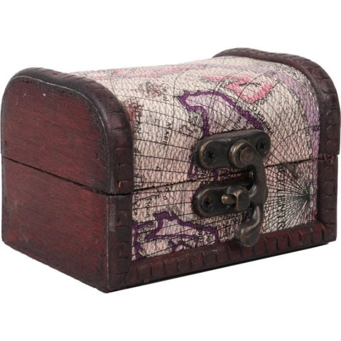 Mały kuferek w kolorze brązowym