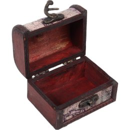 Mały kuferek w kolorze brązowym