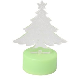 Mini Choinka Akrylowa z Zielonym LED Podświetleniem