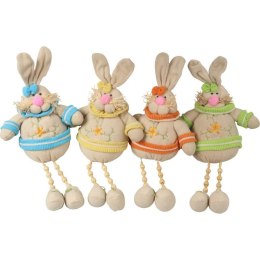 Niebieski Zając Wielkanocny Siedzący z Zwisającymi Nogami - Dekoracja Stołu i Koszyczka