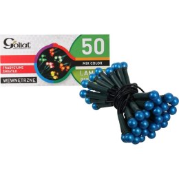 Niebieskie Lampki-Perły Choinkowe 50L na Zielonym Kablu, 220-240V, Długość 3m