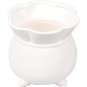 Osłonka ceramiczna wazonik w białym kolorze 11x11 cm