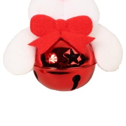 Pluszowy Renifer z Dzwoneczkiem - Zawieszka Biały 10cm