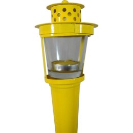 Pochodnia metalowa z citronellą do odstraszania owadów - żółta