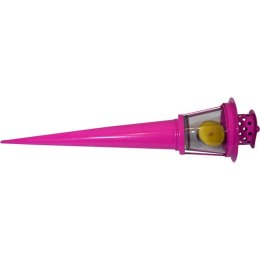 Pochodnia zapachowa z citronellą różowa, metalowa - odstraszacz owadów do użytku zewnętrznego