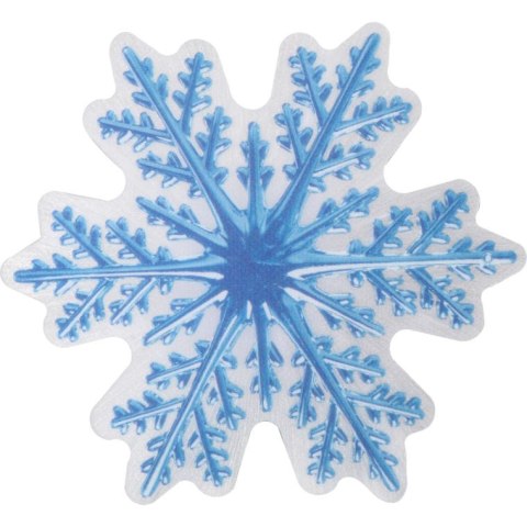 Podświetlana Baterią Dekoracja Świąteczna - Śnieżynka z Przyssawką i Kolorowym LED