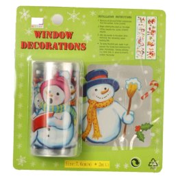 Samoprzylepna Naklejka na Okno z Bałwankami, Wielkość 7.6 cm x 2m - Rulon