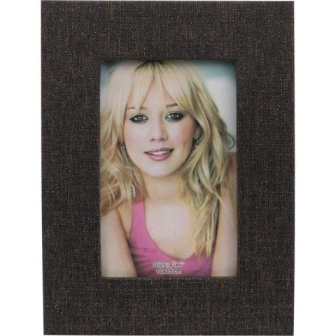 Stojąca ramka na zdjęcie z czarną tkaniną 16 x 21 cm