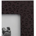 Stojąca ramka na zdjęcie z czarną tkaniną i wzorkami 15x19 cm