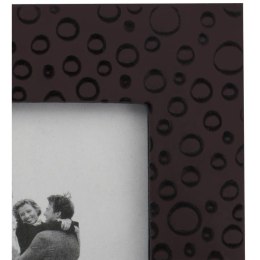 Stojąca ramka na zdjęcie z czarną tkaniną i wzorkami 15x19 cm