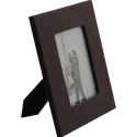 Stojąca ramka na zdjęcie z czarną tkaniną i wzorkami 15x19 cm