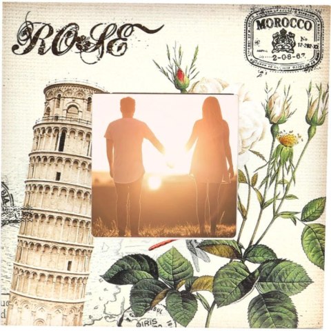 Stylowa ramka na zdjęcie z wierzą 14,5 x 14,5 cm