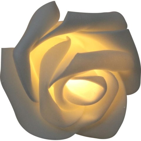 Świąteczny Sznur Ozdobny z Białymi Różami LED o Długości 3m