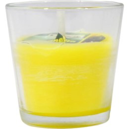 Świeca zapachowa Citronella w żółtym szkle - odstraszacz owadów na zewnątrz