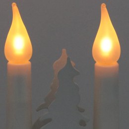 Świecznik adwentowy 3D w kształcie choinki zasilany bateryjnie - biały