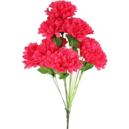 Sztuczny Bukiet 10 Różowych Chryzantem z Trawką - Dekoracja na Wszystkich Świętych