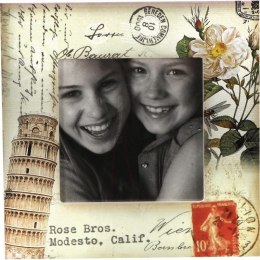 Vintage Ramka na Zdjęcie z Wysokiej Jakości Materiałów 16x16 cm