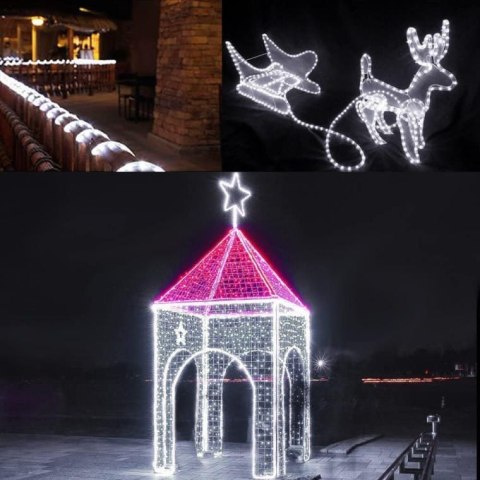 Wąż LED, 6 m, z programatorem, neon