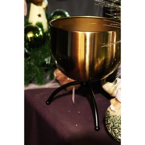 ZŁOTA OSŁONKA METALOWA NA TRZY NOGI 23 CM