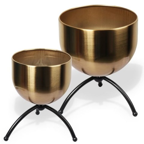 ZŁOTA OSŁONKA METALOWA NA TRZY NOGI 23 CM