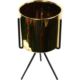 Złota Ceramiczna Osłonka na Metalowym Trojnogu 27 cm