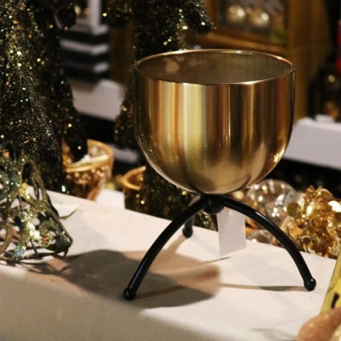 Złota Osłonka Metalowa na Trzech Nóżkach 20cm